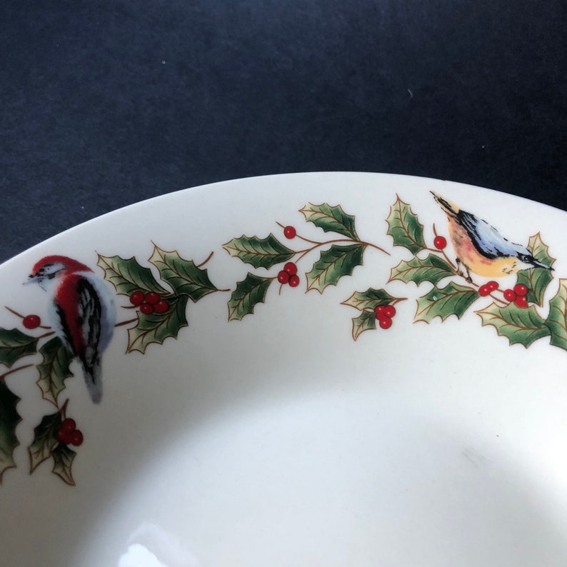 4 Christmas Soup Bowls by International Bazaar with Holly and Etsy