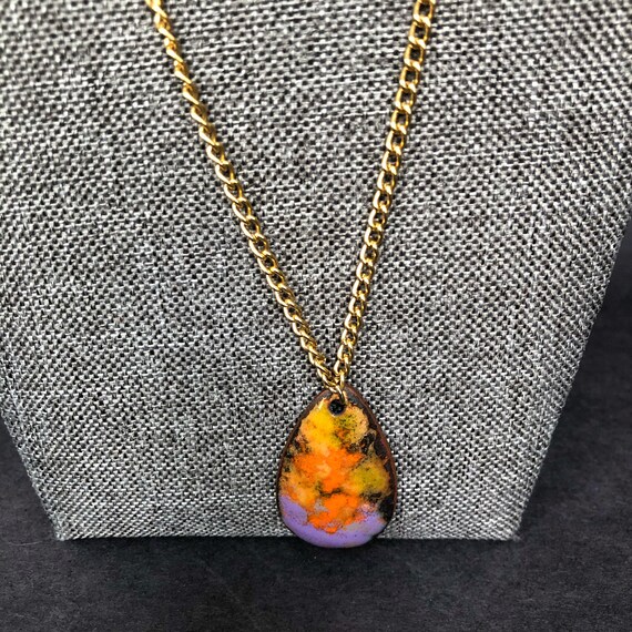 Splattered Paint Jewelry Mixed Metal Artist Jewelry Disks on Chain and Fringe Artist Spatter Brooch Artist Funky Statement Painter Pin