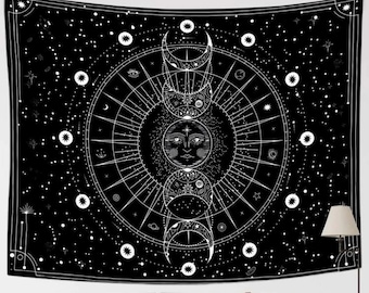 Moon phase wall tapestry