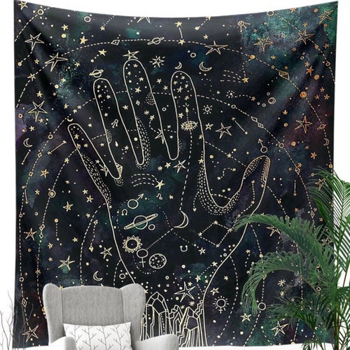 Moon Tapestry Sun Moon Girl Wall Tapestry Long Bohemian Etsy