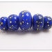 Handmade Lampwork Lapis Blue Glass Bead Bracelet or Necklace Set with Fine Silver Detail - Infinity, Copperstone
