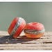 Handmade Lampwork 8x13mm Glass Bead Pair with Burnished Fine Silver Detail - Glitter Bomb in Strawberry, Orange, Lemon or Lime, Copperstone