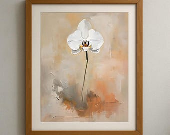 Soft Orchid Reverie, White Orchid Wall Decor, Harmony Prints Digital PRINTABLE Wall Art