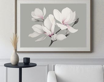Magnolia Stillness, Magnolia Wall Decor, Harmony Prints Digital PRINTABLE Wall Art