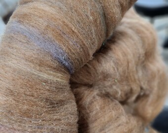 Seashell Beach- 4oz Alpaca Art Batt for Spinning