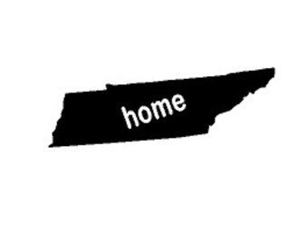 Tennessee Home Decal // Vinyl Sticker // Home State Decal // Car Decal