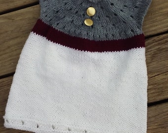 USMA Fristie Hand Knit Tunic Dress 6 month old OR 12 -18 month old