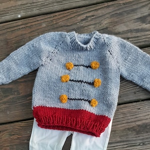 USMA Fristie inspired Hand Knit Sweater for 6 -9 month old