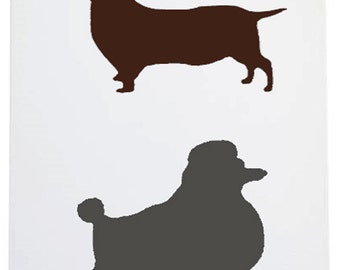 Stencil 2 dogs A4 size