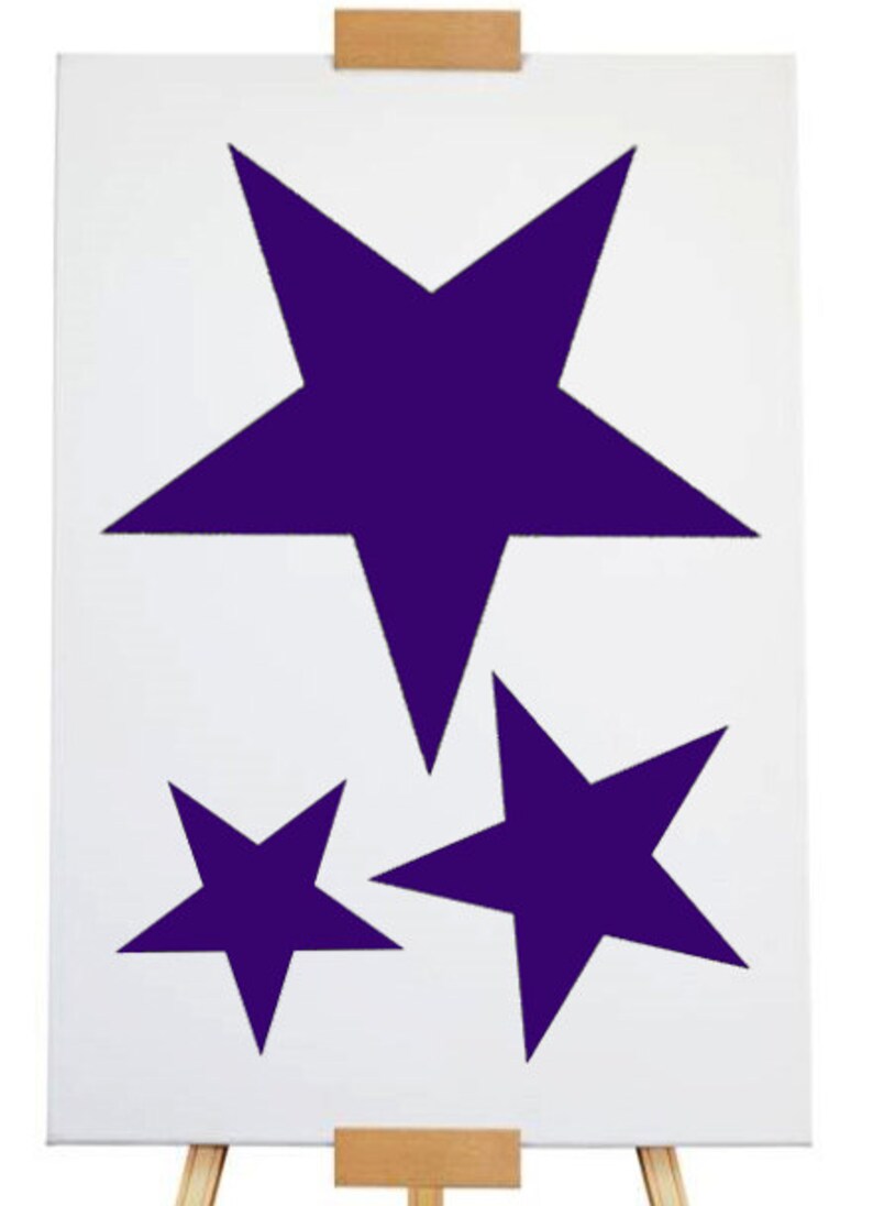 Stencil 3 Stars A4 Size - Etsy
