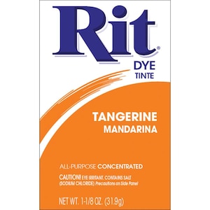 Rit dye choose from colours: tangerine mandarin, sunshine orange, golden yellow