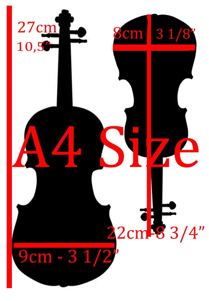 Stencil violin A4 size Etsy