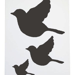 Pochoir 3 oiseaux taille A4