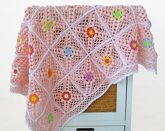 MODÈLE AU CROCHET : Couverture Lazy Sunny Day/Modèle de couverture pour nouveau-né/Tutoriel PDF au crochet/Couverture au point de pop-corn/Motif afghan/Facile à faire