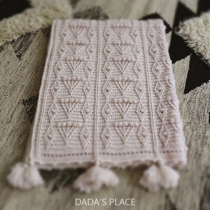 CROCHET PDF PATTERN: Chelsea Blanket//Crochet Baby Blanket/Modern Crochet Afghan/Step-by-step Crochet Blanket Tutorial/Textured Blanket