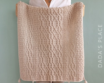 Padrão de cobertor de crochê: cobertor maisy com borlas/cobertor de bebê com cabo de crochê/manta de crochê afegão/cobertor com cabo de crochê/cobertor de crochê moderno