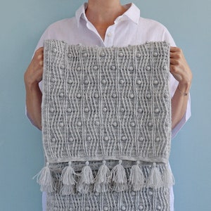 CROCHET PDF PATTERN: Pearl Blanket/Modern Crochet Afghan/Bobble stitch Blanket/Textured Blanket/Crochet Baby Blanket/Step-by-step Tutorial