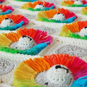 Crochet Pattern Baby Blanket / Baby blanket crochet / Rainbow Lion Baby Blanket/ Crochet baby/ Baby crochet blanket /Crochet blanket pattern image 9
