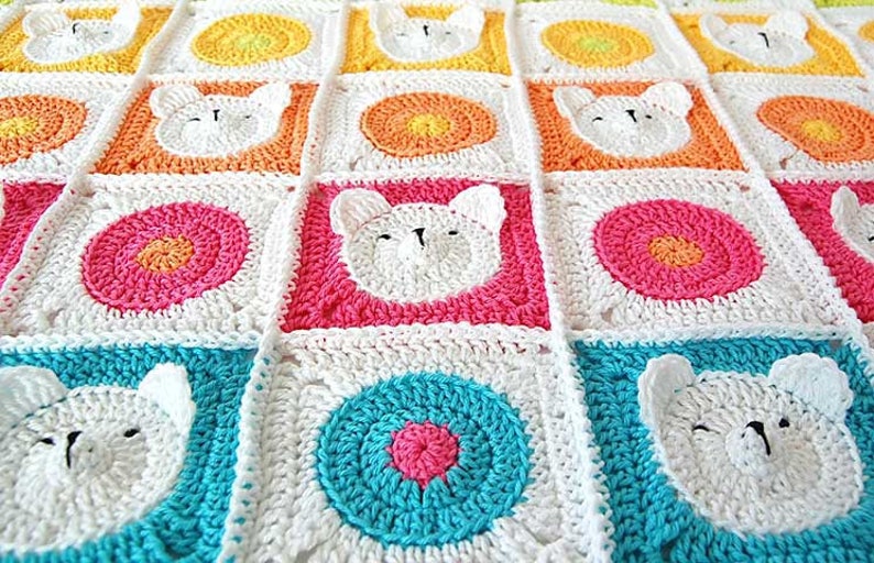 Teddy Bear Crochet Baby Blanket Pattern / Teddy bear blanket/Baby Blanket Pattern /Blanket Pattern /Crochet PDF pattern/Baby Blanket/Crochet image 3