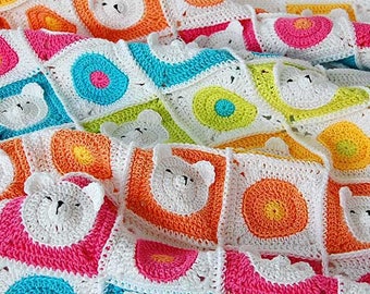 Modèle de couverture de bébé ours en peluche au crochet / Couverture ours en peluche / Modèle de couverture pour bébé / Modèle de couverture / Modèle PDF au crochet