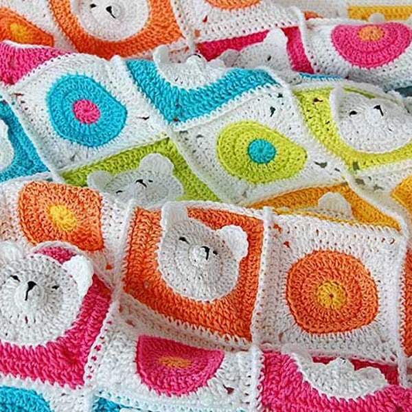 Pattern Print Teddy Bear Blanket