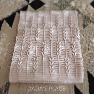 CROCHET PDF PATTERN: Bloomsbury Blanket/Baby Afghan/Textured Blanket/Popcorn Stitch Blanket/Stroller Blanket/Throw Tutorial/Bedspread