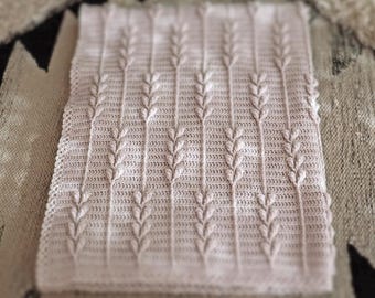 CROCHET PDF PATTERN: Bloomsbury Blanket/Baby Afghan/Textured Blanket/Popcorn Stitch Blanket/Stroller Blanket/Throw Tutorial/Bedspread