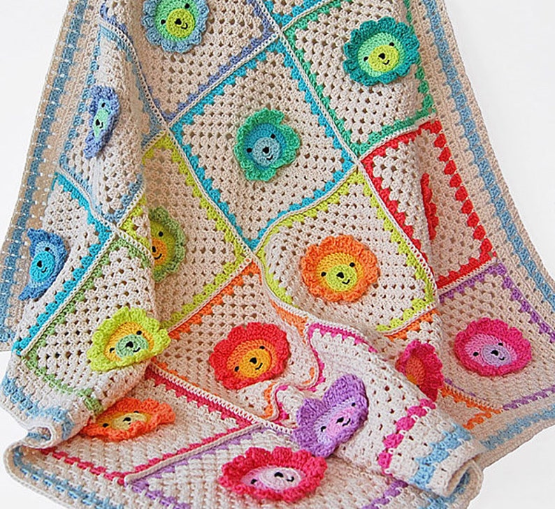 CROCHET PATTERN: Lion Granny Square/PDF Pattern/Step-by-step Tutorial/Easy To Crochet Square/Modern Granny Square/Animal Square/Baby Crochet image 4