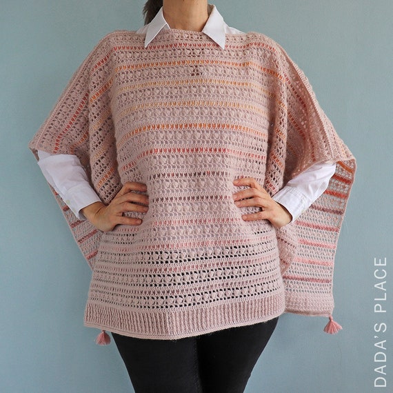 CROCHET PONCHO PATTERN Arial Poncho/crochet Wrap/easy Crochet Etsy