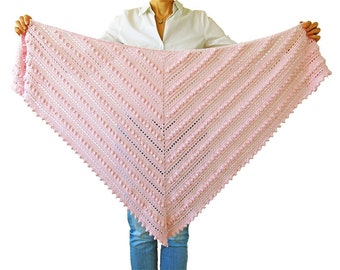 CROCHET PATTERN: Kaya Shawl/Step-by-step Tutorial/Modern Crochet Shawl/Crochet Scarf/Triangular Shawl/Popcorn Stitch/Easy To Make Shawl