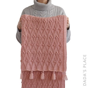 CROCHET PDF PATTERN: Manhattan Blanket/Crochet Baby Blanket/Modern Crochet/Modern Crochet Blanket/Textured Blanket/Bobble Stitch Blanket
