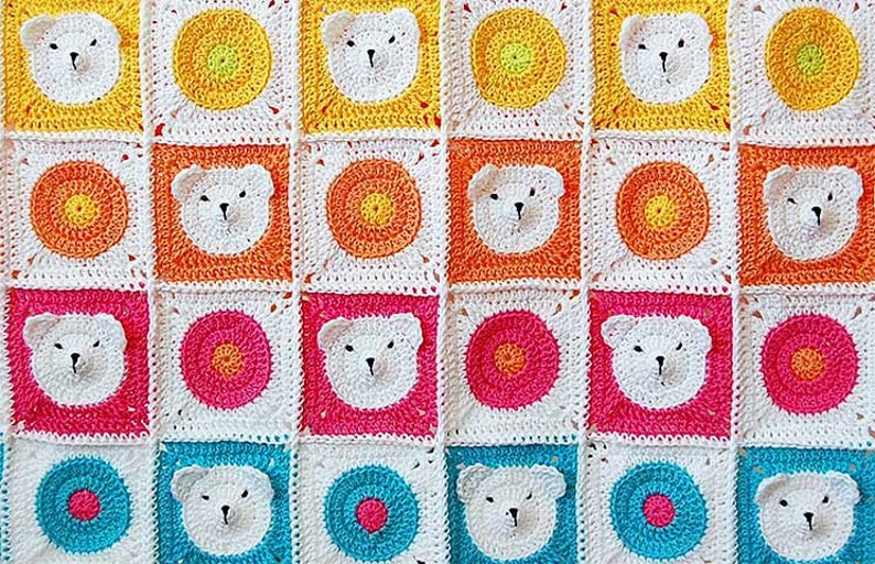 Teddy Bear Crochet Baby Blanket Pattern / Teddy bear blanket/Baby Blanket Pattern /Blanket Pattern /Crochet PDF pattern/Baby Blanket/Crochet image 2