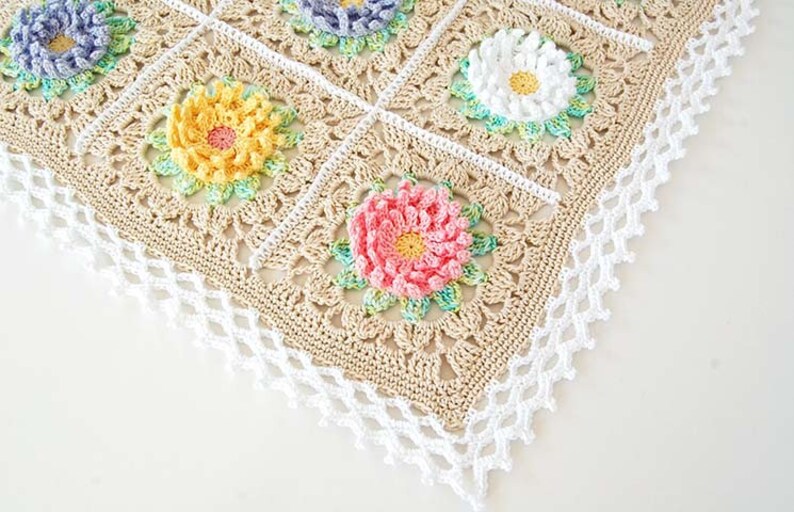 CROCHET PATTERN English Garden Blanket/granny Square Etsy Canada