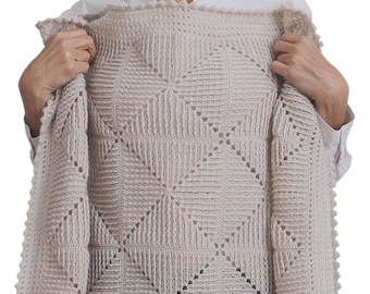 PDF PADRÃO: Cobertor Dorothea/Cobertor quadrado da vovó/Cobertor para bebê iniciante/Afegão texturizado/Cobertor para bebê/Cobertor de crochê fácil/Afegão para carrinho de bebê