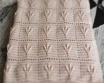 PADRÃO DE CROCHÊ EM PDF: Cobertor Tahoma/Crochê Afghanistan para Bebê/Cobertor Texturizado/Cobertor para Carrinho de Bebê/Tutorial Passo a Passo/Crochê para Bebê/Crochê Moderno