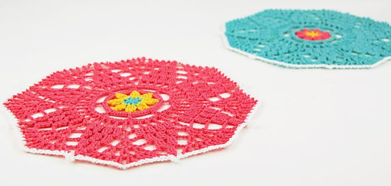 CROCHET PATTERN: Follow Me Doily/Easy To Make Mandala/Step-by-step Tutorial/Modern Doily/Crochet Mandala/Easy Crochet Pattern For Beginners image 4