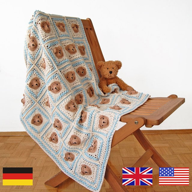 24 Teddy Bear Blanket Crochet Patterns for Cozy Baby Gifts, Loveys, and Keepsake Afghans 22 Crochet Pattern: Teddy Bear Baby Blanket/Step-by-step