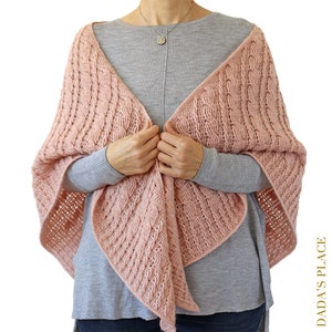 CROCHET PATTERN: Gretta Shawl/Crochet Cable Shawl/Triangle Crochet Wrap/Cable Scarf/Crochet step-by-step tutorial