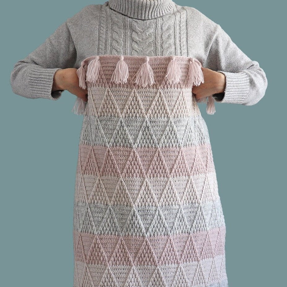 CROCHET PDF PATTERN: Arizona blanket/Modern Crochet Afghan/Textured Baby Blanket/Step-by-step Tutorial/Stroller Blanket/Beautiful Crochet