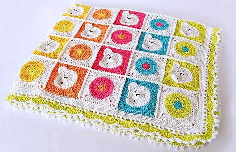 Teddy Bear Crochet Baby Blanket Pattern / Teddy bear blanket/Baby Blanket Pattern /Blanket Pattern /Crochet PDF pattern/Baby Blanket/Crochet image 4