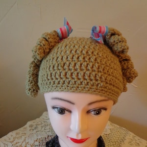 Chemo hat, Funny hat, Tan wig, Party hat, Costume hat, Gag gift, Warm winter hat, Stocking cap, Beanie, Chemo gift, Hat party gift