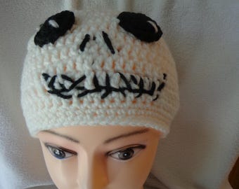 Skull cap, Monster hat, Halloween beanie, Costume hat, Chemo hat, crochet hat.