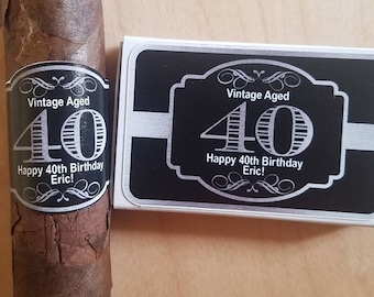 Personalized Cigar Labels Matchbox Set Bachelor Party Birthday Party Cigar Bands Matchbox Party Favor Wedding Matchbox Cigar Label Sets