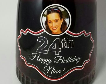Personalized Birthday Wine Bottle Label Party Favor Fits Rosa Regale 750ml Birthday Wine Bottle Label Waterproof Milestone Birthday Label