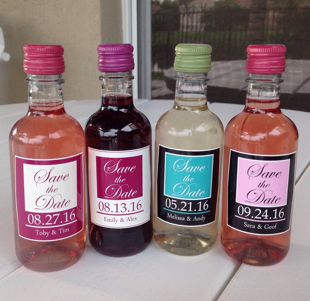 Mini Wine Labels Personalized Save the Date Mini Wine Labels, Wedding Favors - Etsy