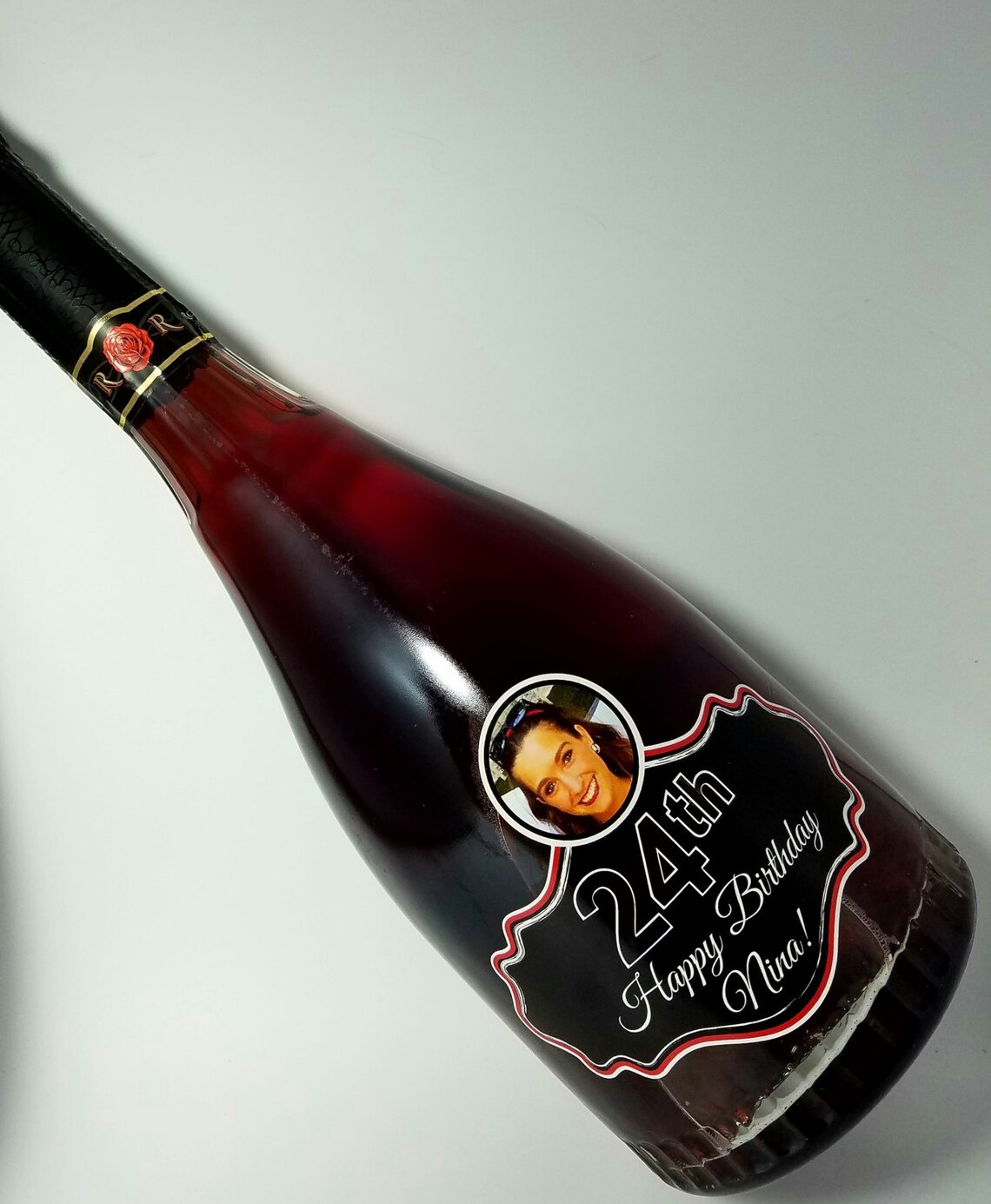 Personalised Red & White Wine Bottle Labels - Custom Gift For Birthdays & Any Occasion