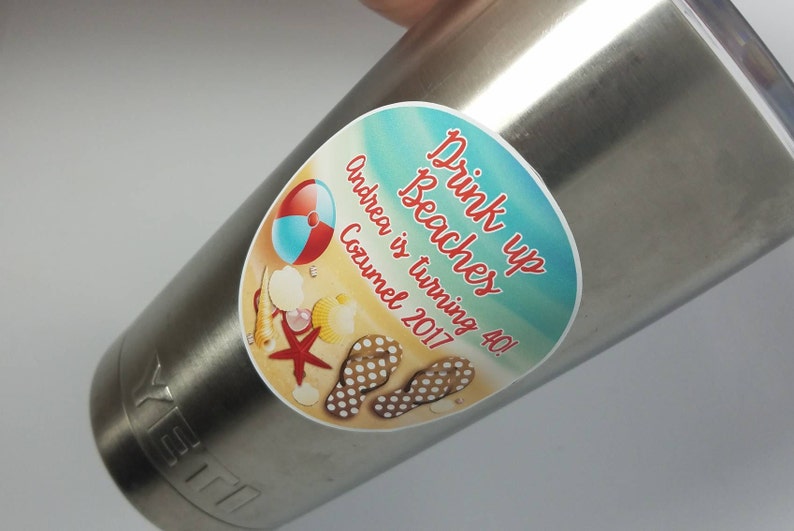 Personalized 3x3 Yeti Tumbler Waterproof Labels Drink Beaches Etsy