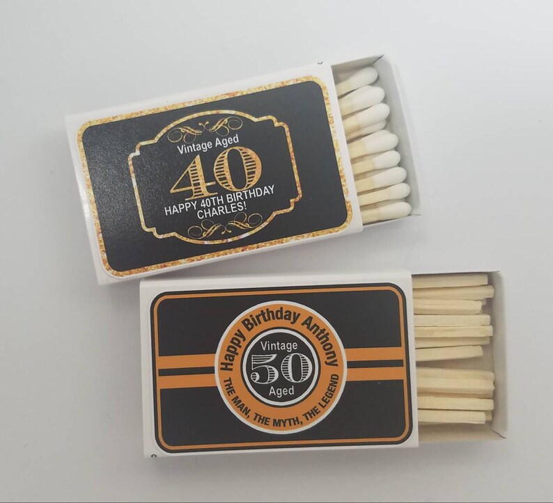 personalized cigar labels matchbox set bachelor party birthday etsy
