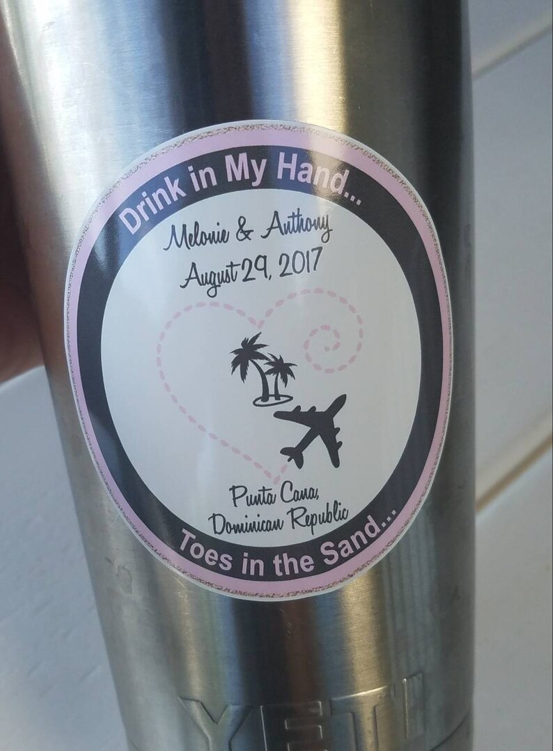 Personalized 3x3 Yeti Tumbler Waterproof Labels Wedding Etsy