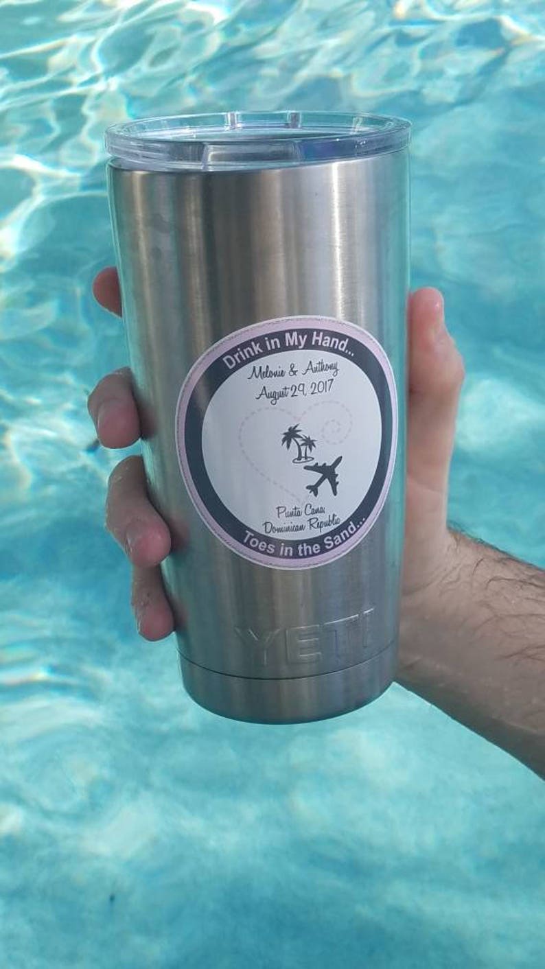 Personalized 3x3 Yeti Tumbler Waterproof Labels Wedding Etsy